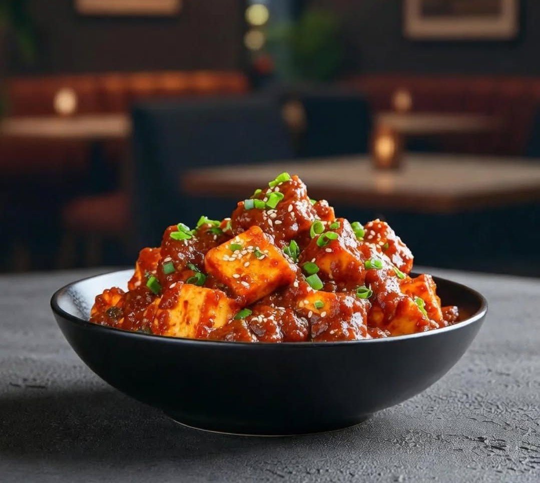 Chilli paneer served at Punjabi BBQ & Cafe in Artesia, California