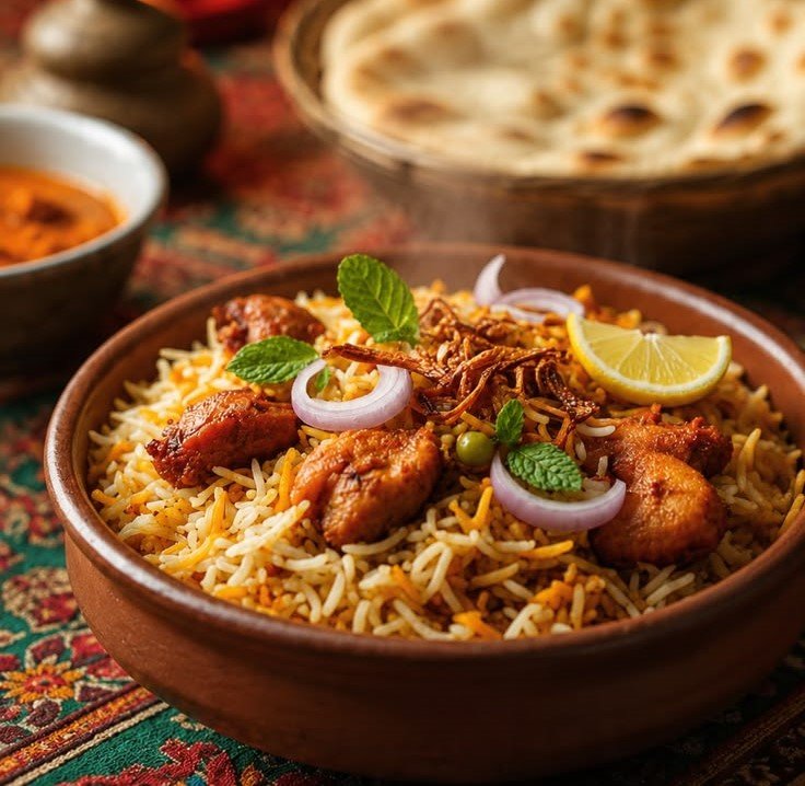Indian biryani served at Punjabi BBQ & Cafe in Artesia, California
