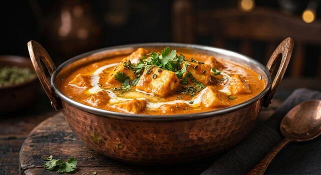 Punjabi paneer curry served at Punjabi BBQ & Cafe in Artesia, California